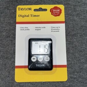 New Quality Taylor Brand Digital Timer Black Magnetic Up To 99 min 59 sec‎ New